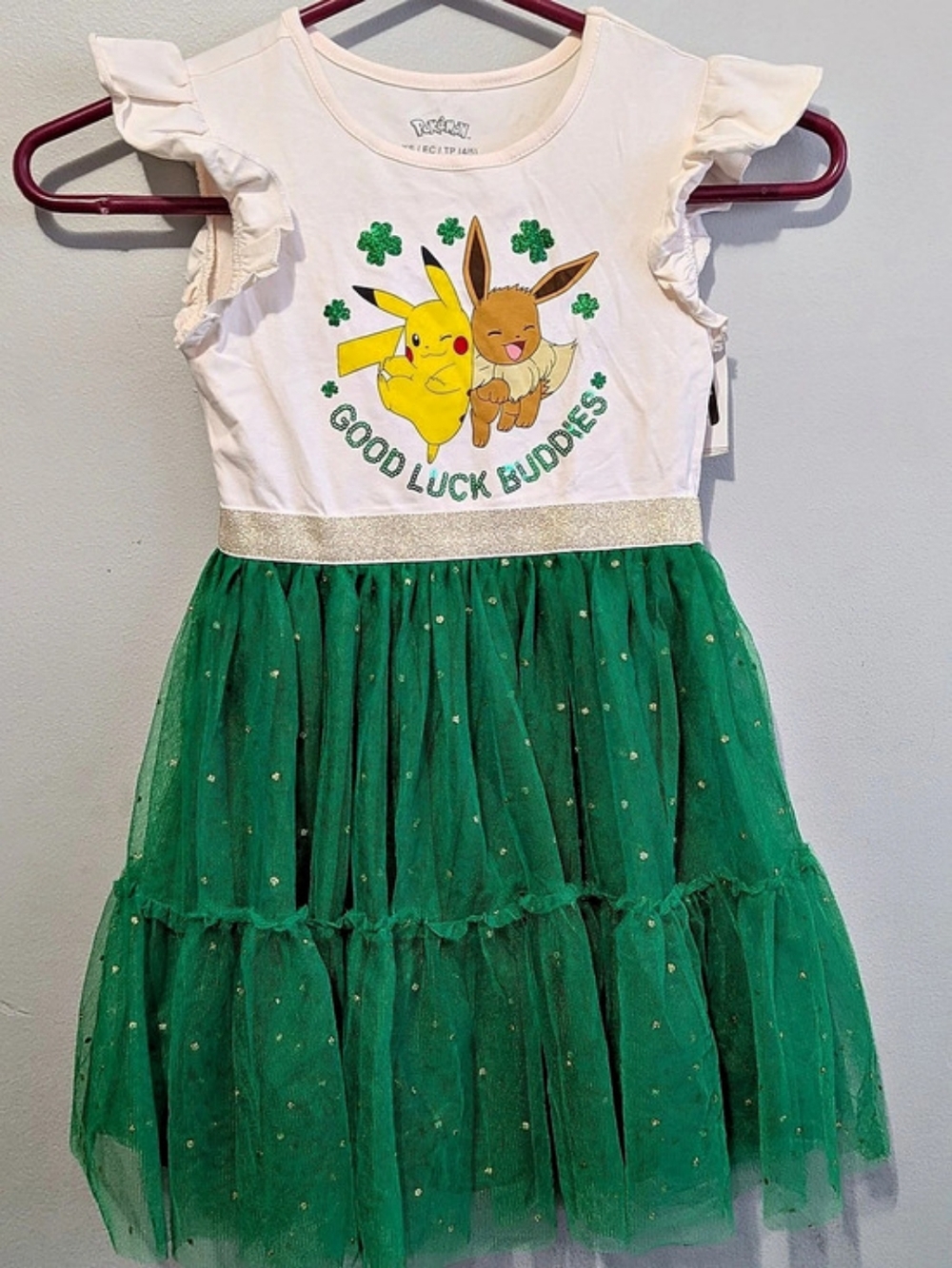 Pokémon Good Luck Buddies Pikachu & Eevee Tutu Dress Girls XS (4/5)